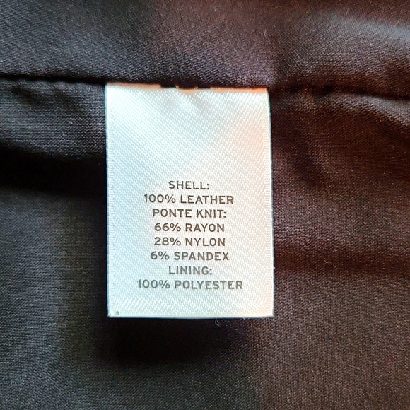 Halogen Black Lined Leather Skirt Size 8 - Picture 4 of 5